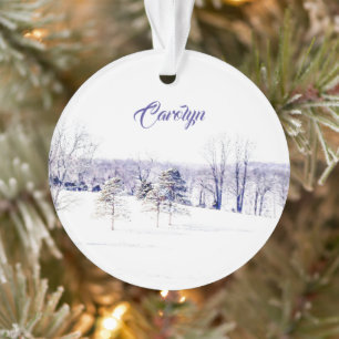 Schneewinterlandschaft Ornament