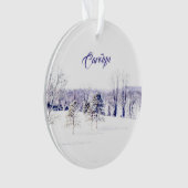 Schneewinterlandschaft Ornament (Vorderseite)