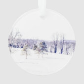 Schneewinterlandschaft Ornament (Rückseite)
