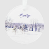 Schneewinterlandschaft Ornament (Vorderseite)