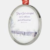 Schneewinterlandschaft Ornament Aus Metall (Links)