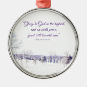 Schneewinterlandschaft Ornament Aus Metall (Vorne)