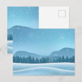 Schneewinterlandschaft Postkarte (Vorne/Hinten)