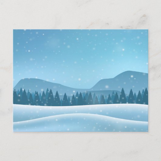 Schneewinterlandschaft Postkarte (Vorderseite)