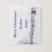 Schneewinterlandschaft Puzzle (Vertikal)