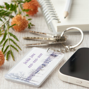 Schneewinterlandschaft Schlüsselanhänger