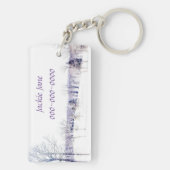 Schneewinterlandschaft Schlüsselanhänger (Rückseite)