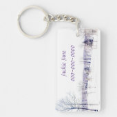 Schneewinterlandschaft Schlüsselanhänger (Vorderseite)