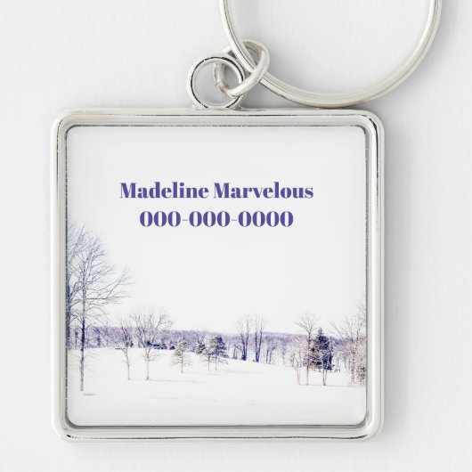 Schneewinterlandschaft Schlüsselanhänger (Vorne)