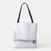 Schneewinterlandschaft Tasche (Rückseite)
