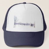 Schneewinterlandschaft Truckerkappe (Vorderseite)