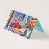 Schneewinternachtszene Weihnachtskarte (Vorderseite)