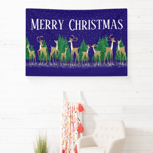 Schneewinters im Wald | Blau | Banner (InSitu)