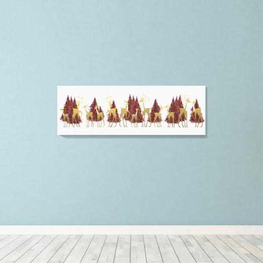 Schneewinters im Wald Leinwanddruck (Insitu (Holzboden))