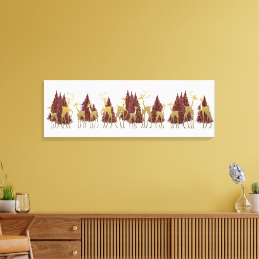 Schneewinters im Wald Leinwanddruck (Insitu (Wohnzimmer))