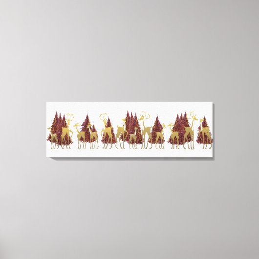 Schneewinters im Wald Leinwanddruck (Vorderseite)