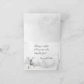 Schneewinterwald-Rentier und Freunde Feiertagskarte (Innenseite)