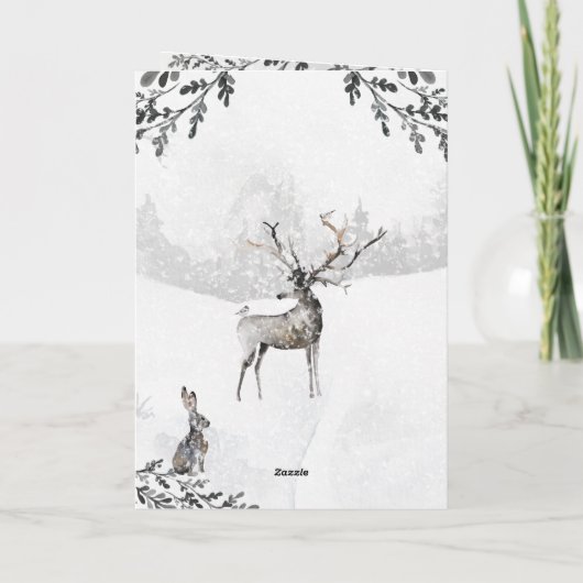 Schneewinterwaldstätte und Freunde Feiertagskarte (Rückseite)