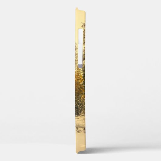 Schneewinterweg mit Pinienbäumen Case-Mate iPhone Hülle (Rückseite / Links)