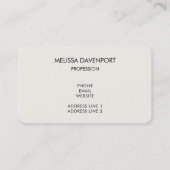 Schneewinterweg mit Pinienbäumen Visitenkarte (Rückseite)