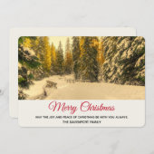 Schneewinterweg mit Pinienbäumen Weihnachten (Vorne/Hinten)