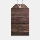 Schneewinterweg mit Pinienbäumen Weihnachten Geschenkanhänger (Rückseite)