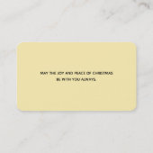 Schneewinterweg mit Pinienbäumen Weihnachten Visitenkarte (Rückseite)