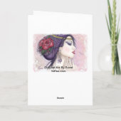 Schneewittchen Feiertagskarte (Rückseite)