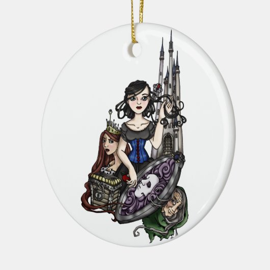 Schneewittchen III Keramik Ornament (Links)