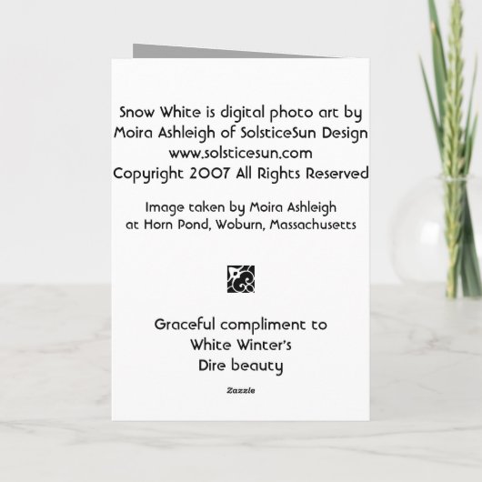 Schneewittchen Karte (Rückseite)