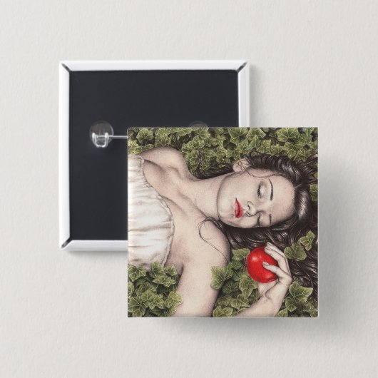 Schneewittchen-Knopf Button (Vorne & Hinten)