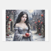Schneewittchen und der Apfel - Decoupage Geschenkpapier Set (Vorderseite)