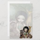 "Schneewittchen- und ihre Tierfreund-" Briefpapier (Vorne/Hinten)