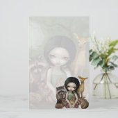 "Schneewittchen- und ihre Tierfreund-" Briefpapier (Stehend Vorderseite)