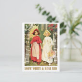Schneewittchen und Rosenrot Postkarte (Stehend Vorderseite)