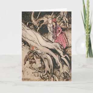 Schneewittchen und Rosenrot von Arthur Rackham Karte