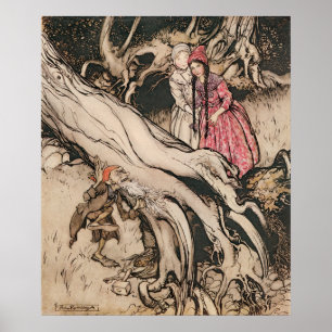 Schneewittchen und Rosenrot von Arthur Rackham Poster