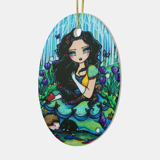 Schneewittchen-Waldfeenhafte Tierkunst durch Keramik Ornament (Links)