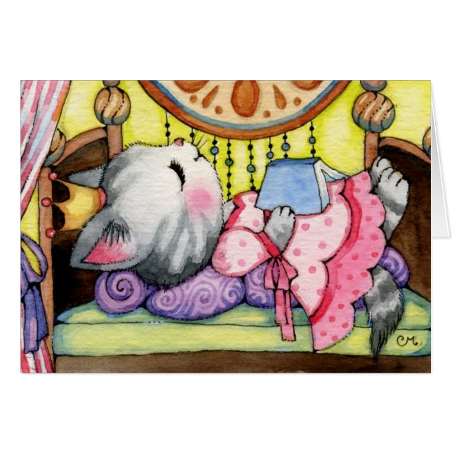 Schneewittchenfairytale-Katze - niedliche Karte (Vorderseite (Horizontal))