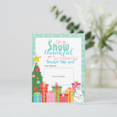 Schneewitzige Lehrer Vielen Dank, dass Sie ein Kar Einladung (Stehend Vorderseite)