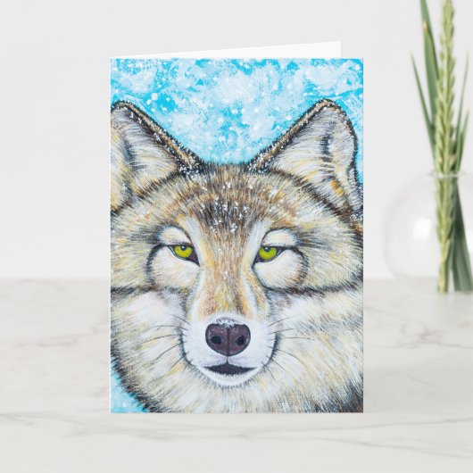 Schneewolf Karte (Vorderseite)