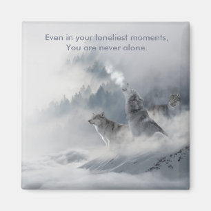 Schneewolfdruck Magnet