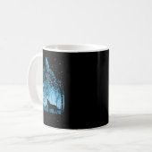 Schneewolfen Weihnachtsfeiertag Kaffeetasse (Vorderseite Links)