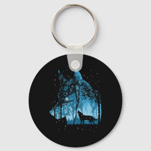 Schneewolfen Weihnachtsfeiertag Schlüsselanhänger