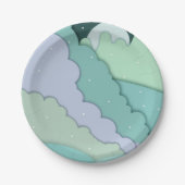 Schneewolken - Blauer Himmel Pappteller (Vorderseite)
