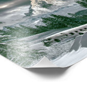 Schneewolken in den Bergen Fotodruck (Ecke)