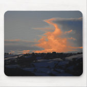 Schneewolken über Newtown, Powys Mousepad (Vorne)