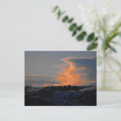 Schneewolken über Newtown, Powys Postkarte (Stehend Vorderseite)