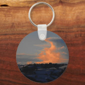 Schneewolken über Newtown, Powys Schlüsselanhänger (Vorderseite)