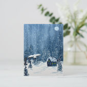 Schneewunderland Postkarte (Stehend Vorderseite)